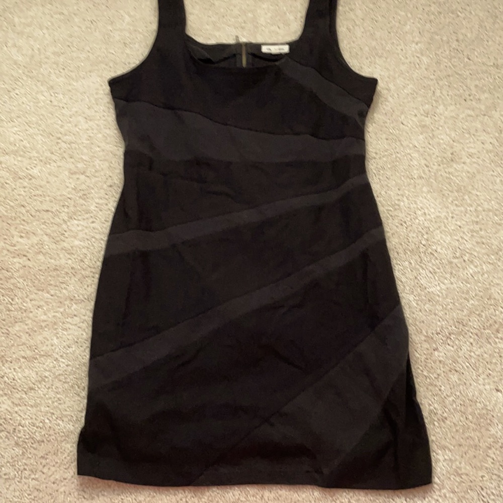 Black zip dress